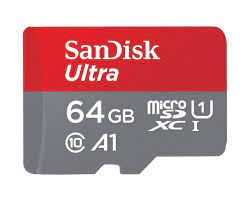 SanDisk 64GB MicroSD Ultra Memory Card Class 10 120MBPS without Adapter - SDSQUA4-064G-GN6MN