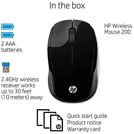 HP 200  optical Wireless Mouse - X6W31AA