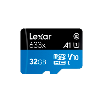 Lexar 633x High-Performance 32GB microSDHC UHS-I, up to 100MB/s read 20MB/s write - LSDMI32GBB633A