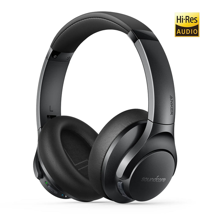 Anker Soundcore Life Q20+ Active Noise Cancelling Headphones, 40H Playtime, Hi-Res Audio, App, Connect to 2 Devices, Memory Foam Earcups, Bluetooth Headphones for Travel, Home Office - A3045H11
