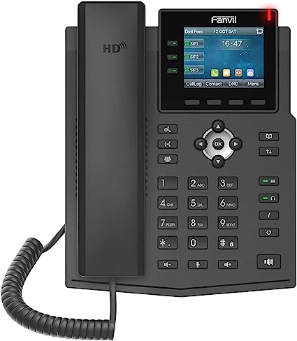 Fanvil X3U - 2 Lines Gigabit Color Display IP Phone with HD, POE