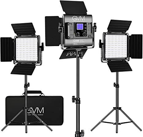 GVM 800D-RGB Set Of Two LED Studio Video Light