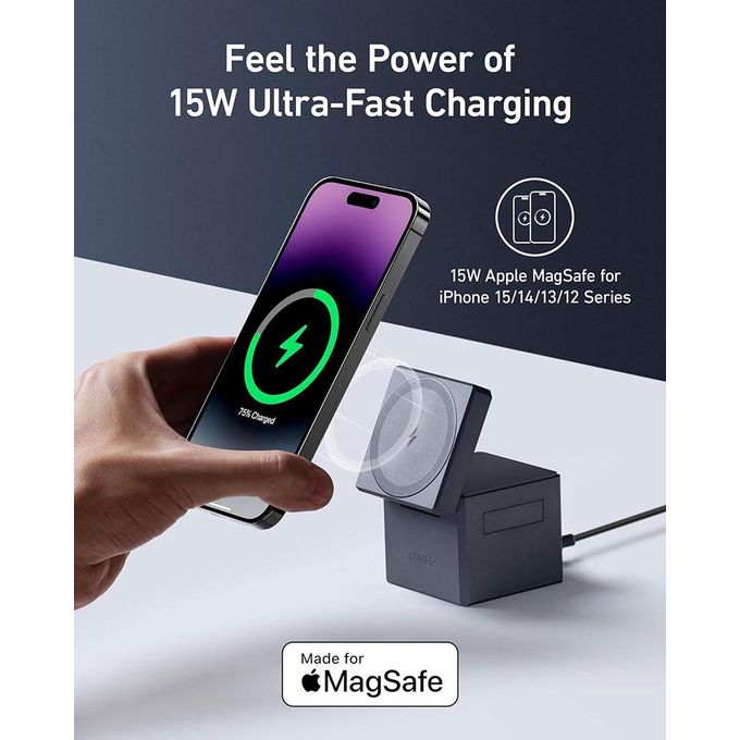ANKER 3 in 1 Cube With Magsafe ( Y1811KA1)