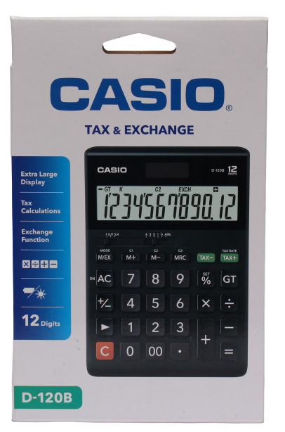 Casio D-120B Standard Business Calculator