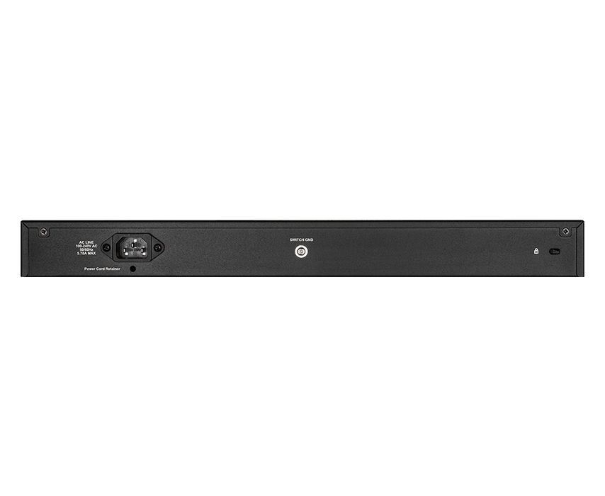 D-Link 48-Port 10/100/1000BaseT PoE + 4 Combo SFP ports Web Smart Switch, 370W PoE budget - DGS-1210-52MP