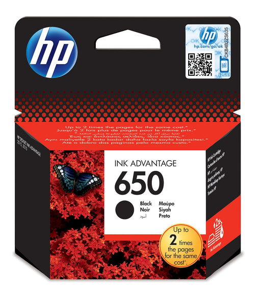 HP 650 Black Original Ink Advantage Cartridge (CZ101AE)