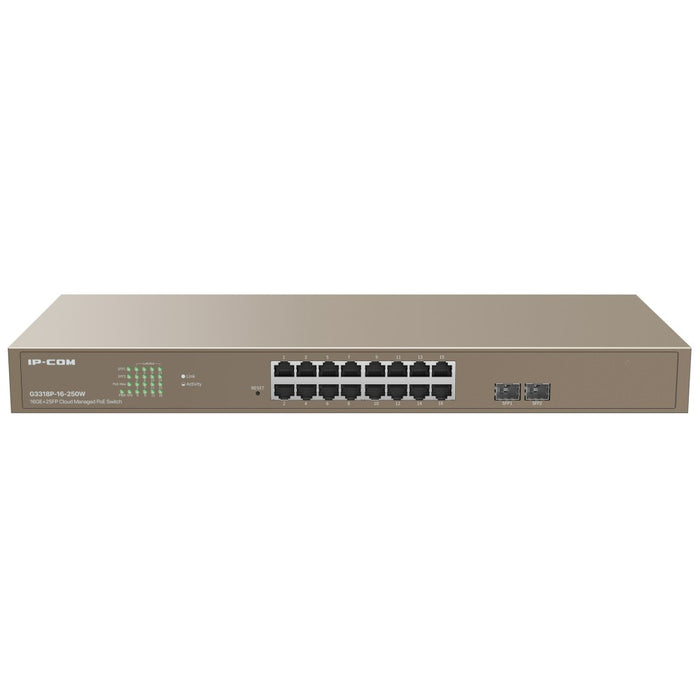 IP-COM G3318P-16-250W 16GE+2SFP Cloud Managed PoE Switch