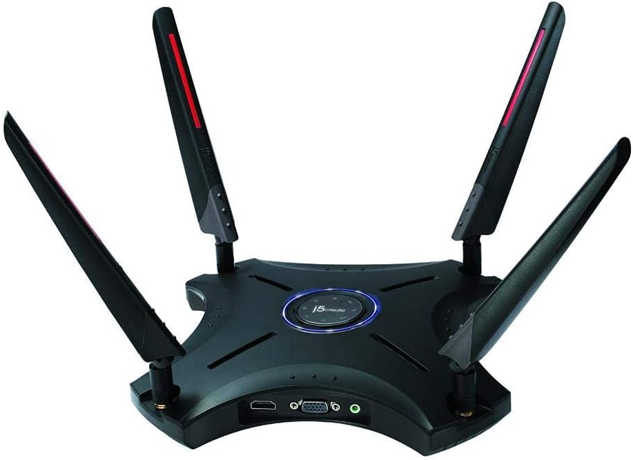 J5create JWR2100 Wireless Presentation System with Dual Band 16-User Multi Screen Conferencing System Display Router