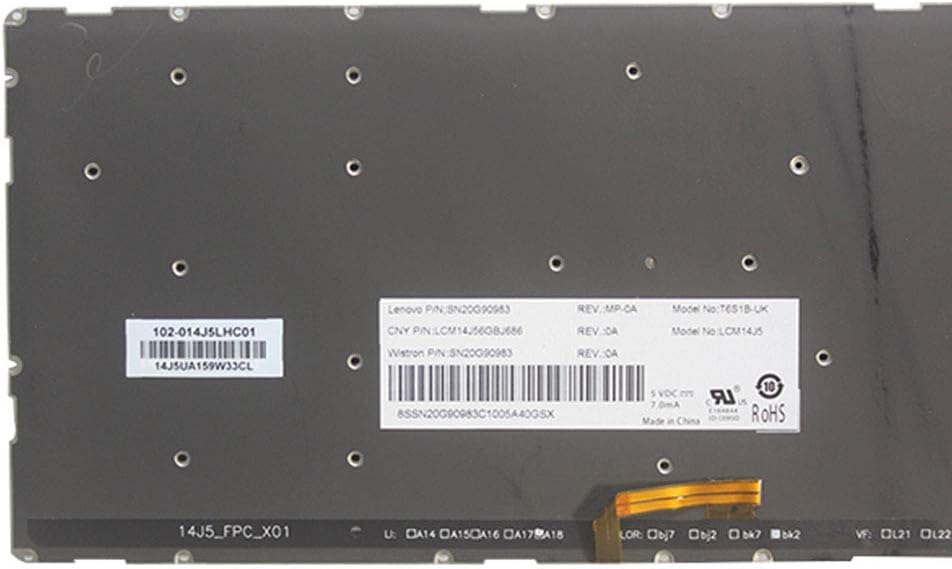 Lenovo Yoga 500-15 Laptop Replacement Keyboard (Also Compatible With Lenovo Yoga 500-15IBD, 500-15ISK)