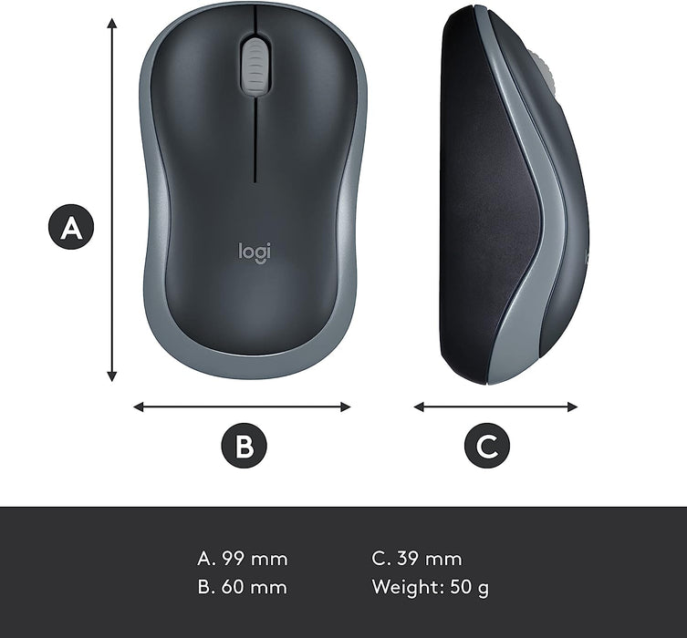 Logitech M185 Wireless Mouse (910-002235)