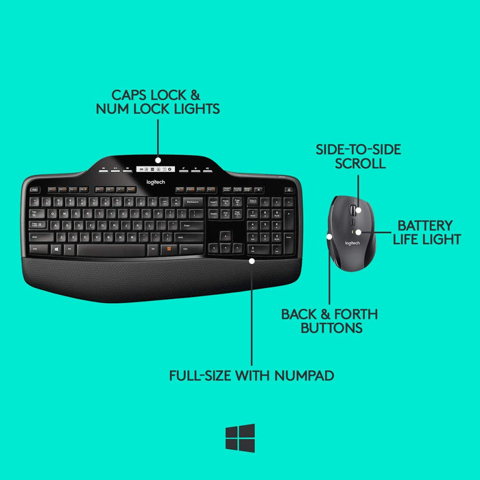 Logitech MK710 Wireless Keyboard and Mouse Combo