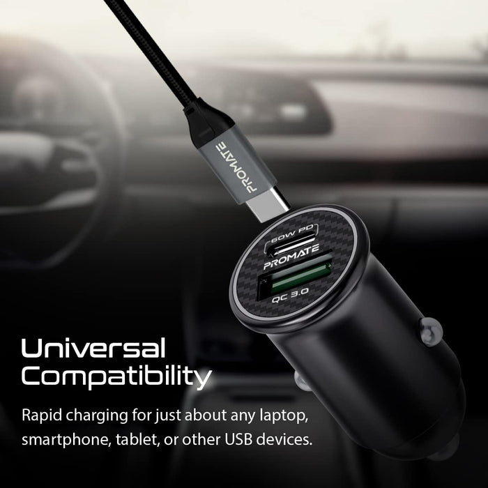 Promate Bullet-PD60 RapidCharge™ Mini Car Charger
