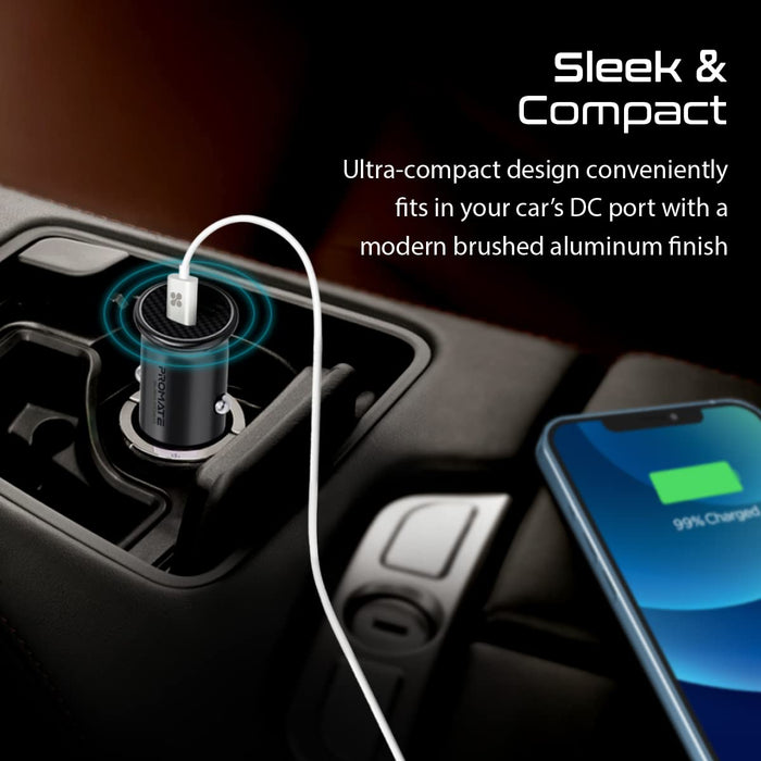 Promate Bullet-PD60 RapidCharge™ Mini Car Charger