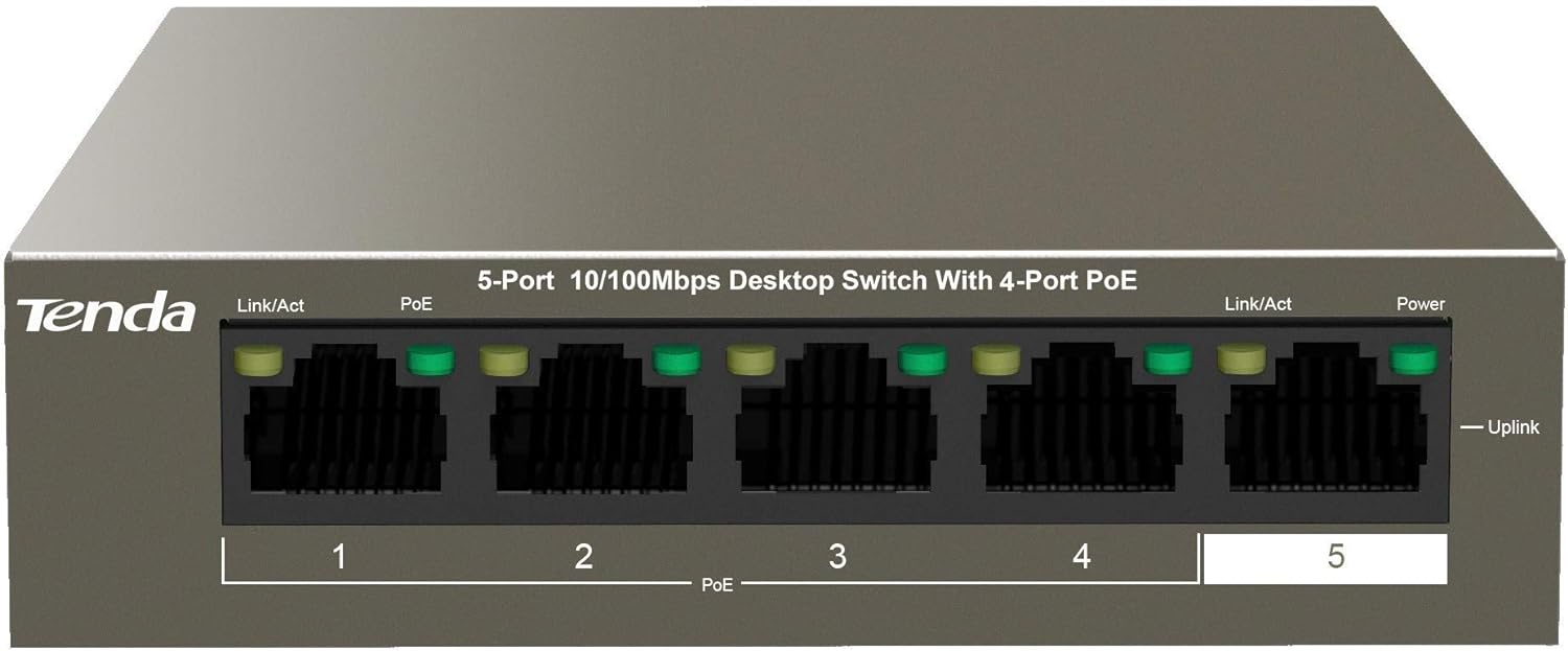 Tenda TEF1105P, 5 Port Fast Ethernet PoE Switch