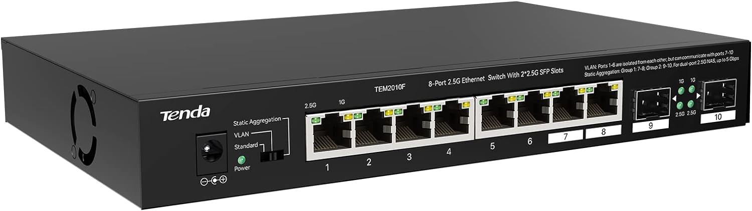 Tenda TEM2010F, 8 Port 2.5G Ethernet Switch