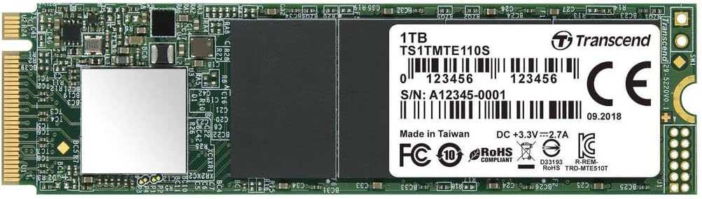 Transcend 110S 1TB M.2 NVMe PCIe Gen3x4 SSD