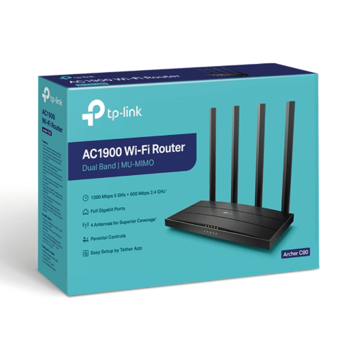 TP-Link AC1900 Wireless MU-MIMO Wi-Fi 5 Router - TL-ARCHER C80