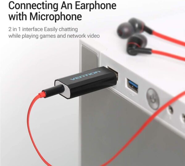Vention 4 Pole External Sound Card - VAB-S15-B