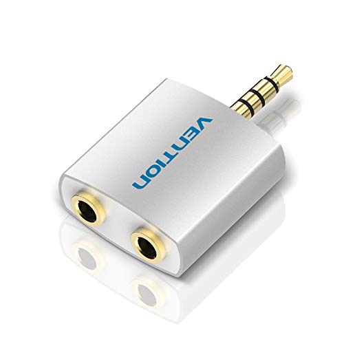 Vention 4 Pole 3.5mm Male to 2X3.5mm Female Converter – VEN-BDAW0 with Separated Audio and Microphone Port.