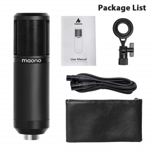 MAONO AU-PM320 XLR Condenser Microphone- with Standard 3-pin XLR Connector Output