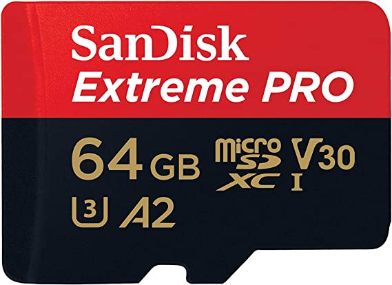 SanDisk 64GB Extreme PRO micro SDXC Memory Card - SDSQXCU-064G-GN6MA Memory card for 4K Video on Smartphones, Tablet, Camera