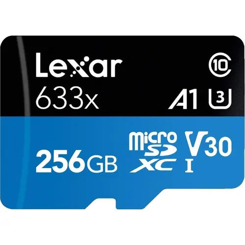 Lexar 633x High-Performance 256GB microSDXC™ UHS-I, up to 100MB/s read 45MB/s - LSDMI256BB633A