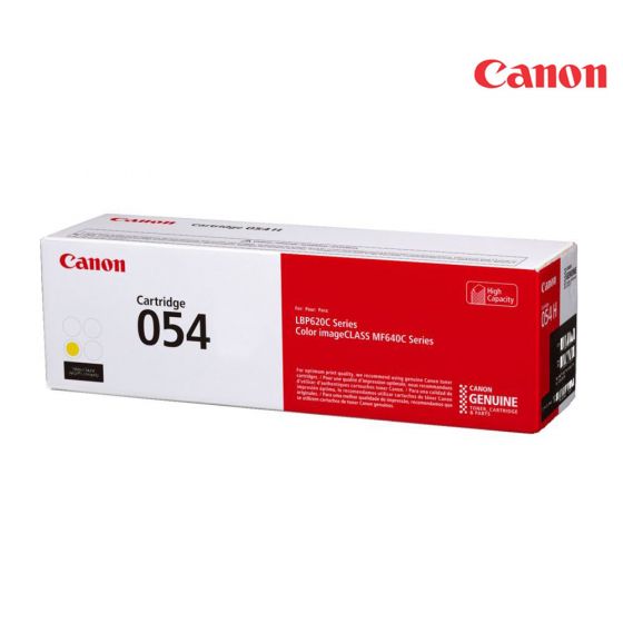 Canon 054 Yellow Toner Cartridge for Canon Color imageCLASS MF641Cdw, MF643Cdw, Laser Printer Yield 1,200 Pages - 3021C002AA