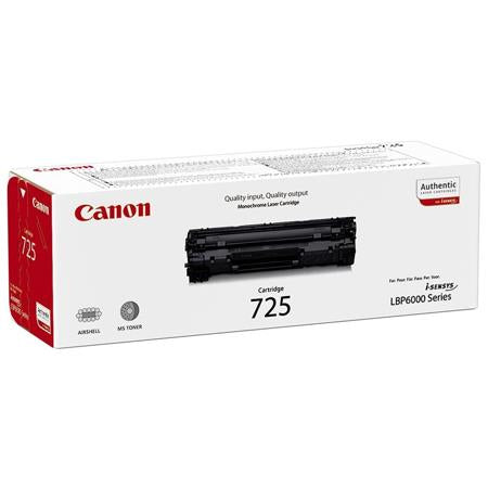 Canon 725 Black Original Toner Cartridge Yield 1,600 Pages - 3484B002AA
