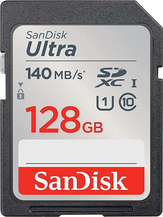 SanDisk 128GB Ultra SDXC Memory card 140MB/s Class 10 - SDSDUNB-128G-GN6IN