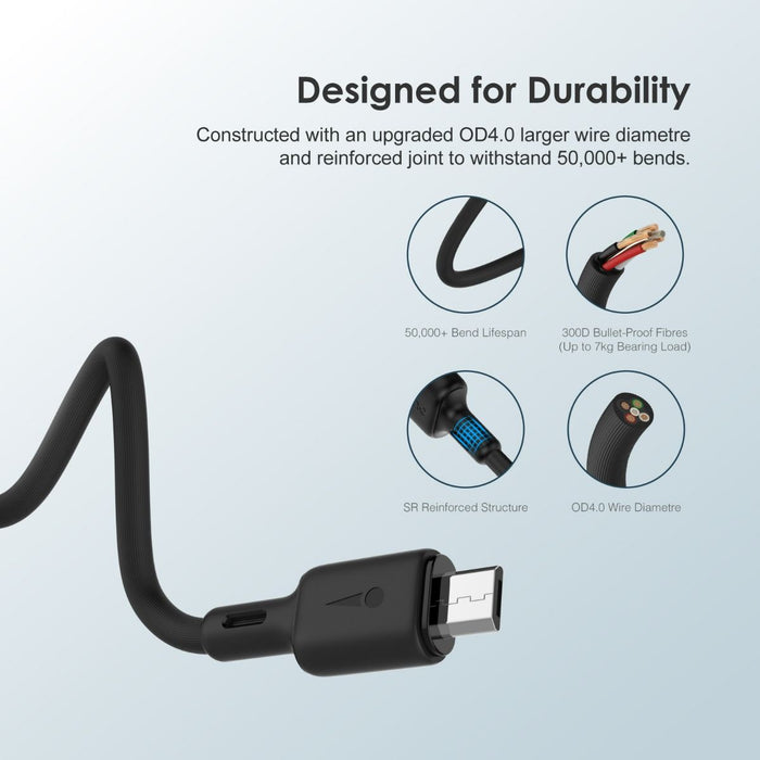 oraimo Undo2 Fast Charging Micro USB Data Cable - OCD-M56