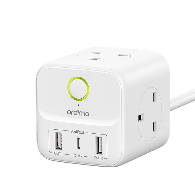 oraimo PowerHub C 6-In-1 Smart Fast Charging High Security Small and Portable Power Expansion Cube - OWS-U342
