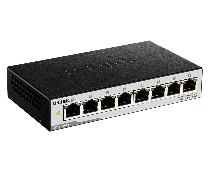 D-Link DGS-1100-08 8-Port Gigabit Smart Managed Switch