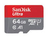 SanDisk 64GB MicroSD Ultra Memory Card Class 10 120MBPS  without Adapter - SDSQUA4-064G-GN6MN