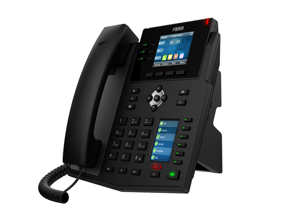 Fanvil X4U Gigabit SIP Enterprise Desktop IP Phone with Dual-Color LCD Display