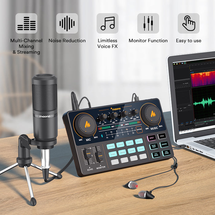 MAONOCASTER Lite AU-AM200 Portable All-In-One Podcast Production Studio Bundle