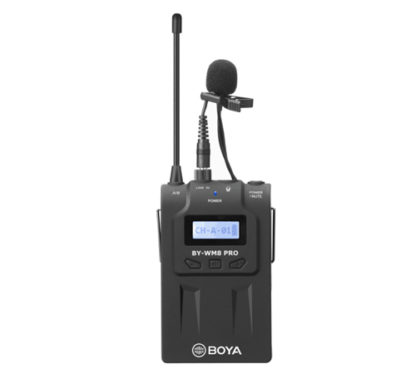 BOYA BY-WM8 Pro-K2 UHF Dual-Channel Wireless Lavalier Microphone System - with Omnidirectional Lavalier Microphones