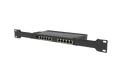 MikroTik Powerful 10xGigabit port router with a Quad-core 1.4Ghz CPU, 1GB RAM, SFP+ 10Gbps cage and desktop case with rack ears - RB4011iGS+RM