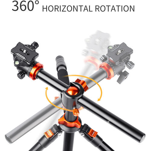 K&F Concept SA254T2 Lightweight Aluminum Compact Tripod