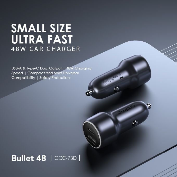 Oraimo OCC-73D Bullet 48 48W Fast Charging Safe Car Charger