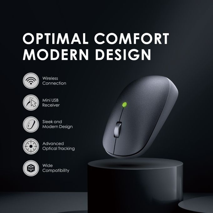 oraimo SmartMouse F Precise Control Sleek and Modern Design Comfort Fashionable Wireless Mouse - OF-M11N