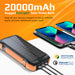 Promate SolarTank-20PDQi 20000mAh Rugged EcoLight™ Solar Power Bank