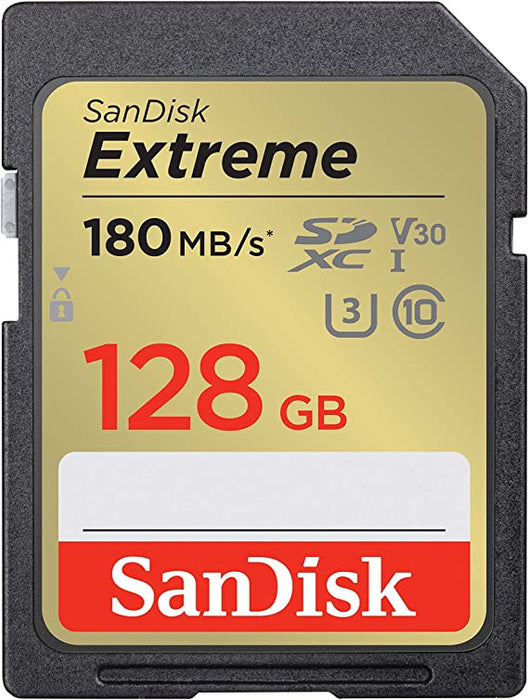 SanDisk 128GB Extreme SDH  Memory Card  C10 - SDSDXVA-128G-GNCIN