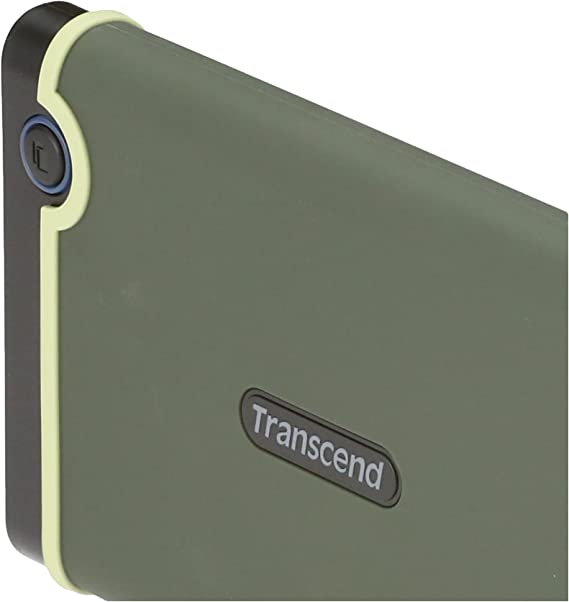 Transcend 1TB USB 3.1 Gen 1 StoreJet 25M3S SJ25M3S Rugged External Hard Disk Drive - TS1TSJ25M3G - Military Green