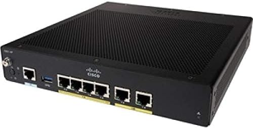 Cisco 921 Gigabit Ethernet security router WAN interfaces- 2 ports Gigabit Ethernet (GE), LAN interfaces- 4-port GE managed switch, Default and maximum DRAM-Default 1 GB, Default and maximum flash memory- 2 GB -C921-4P