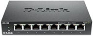 D-Link 8-port DGS-108/B 10/100/1000Base-T Unmanaged Metal Desktop Gigabit Switch (UK Plug) - DGS-108/B