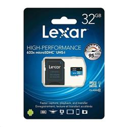 Lexar 633x High-Performance 32GB microSDHC UHS-I, up to 100MB/s read 20MB/s write - LSDMI32GBB633A