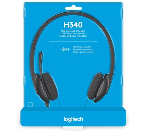 Logitech H340 USB Computer Headset for Windows and Mac