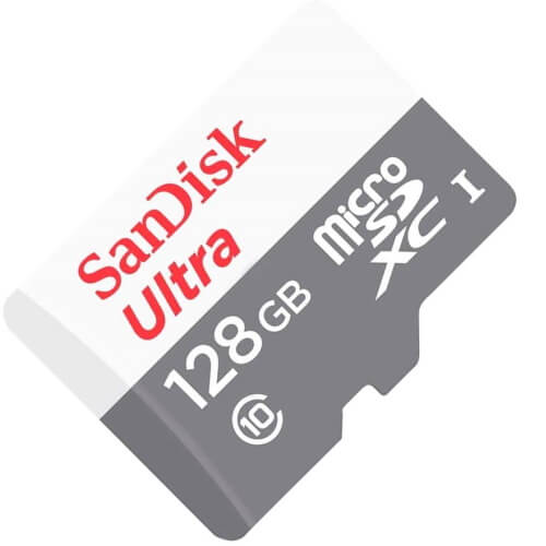 SanDisk  128GB MicroSD  Ultra Memory Card CLASS 10 100MBPS  without Adapter - SDSQUNR-128G-GN6MN