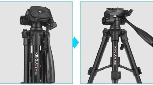 KINGJOY VT-850 Lightweight Flip Lock Video Tripod - with Three-way head