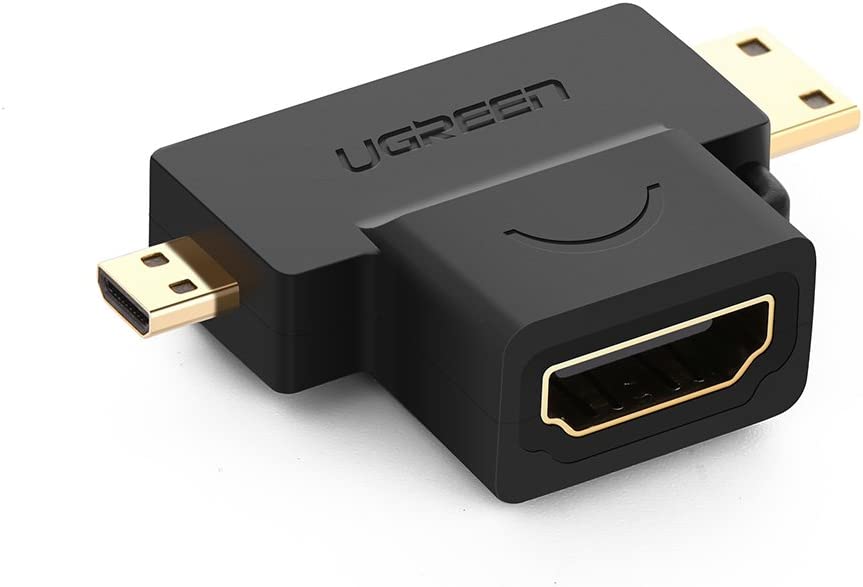 UGREEN Micro HDMI Male + Mini HDMI Male to HDMI Female Adapter Supports 1080P - HD129 - UG-20144